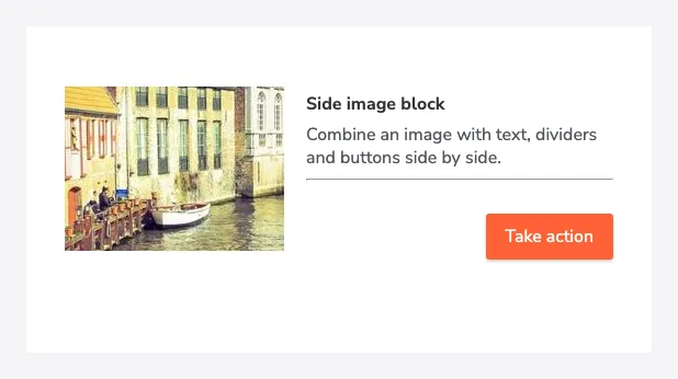 Side image block rendering